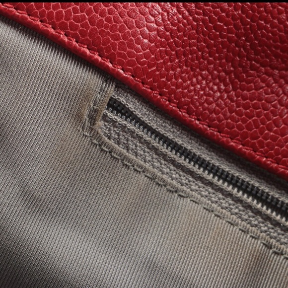 Chanel Large French Riviera Single Flap Bag Caviar Leather - Picture 8 of 9